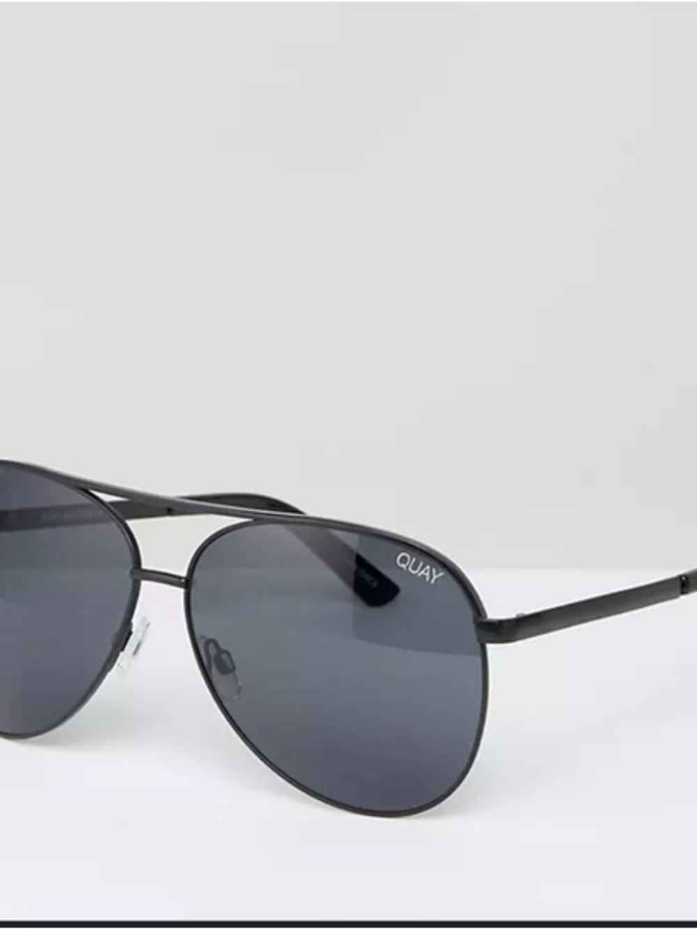 Quay Australia Aviator Sunglasses in Dark Gray